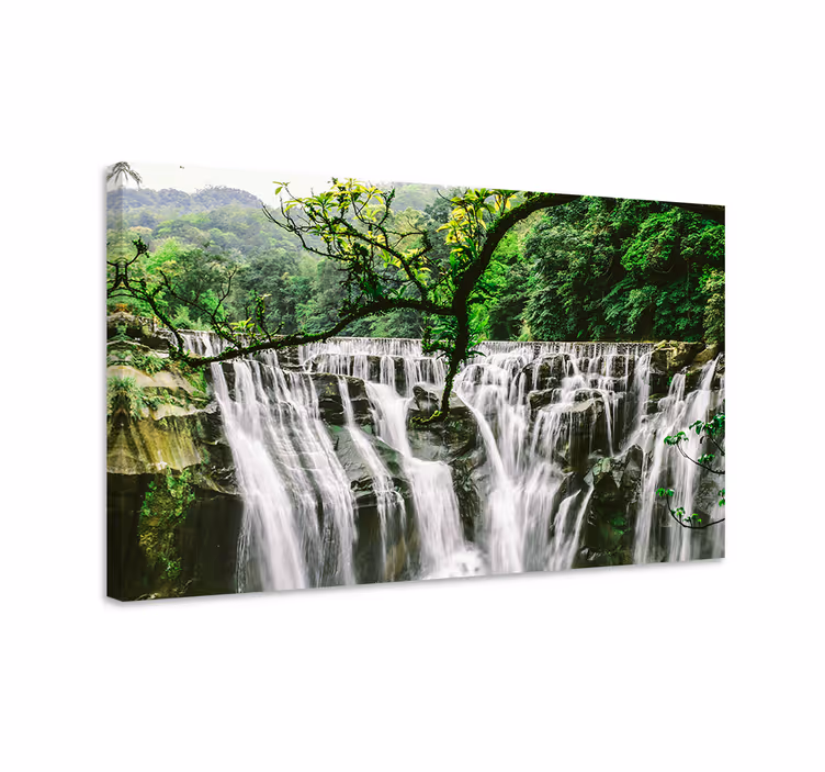 キャンバス 風景 壮大な滝のシーン - TENSTICKERS