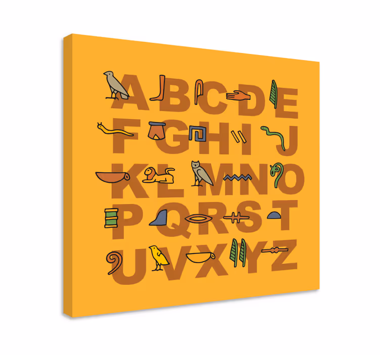 キャンバスabcと文字カラフルなアルファベットシンボル - TENSTICKERS