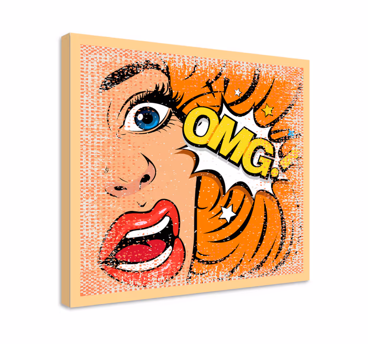 キャンバス ビンテージ 感情反応アイコン - TENSTICKERS