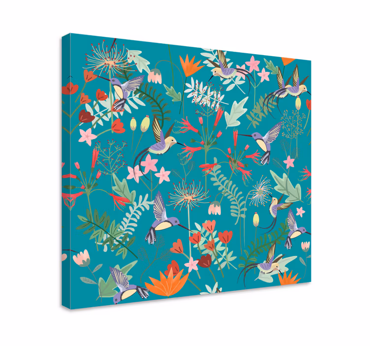 キャンバス 花や植物 フラワー ハミングバード ディライト - TENSTICKERS
