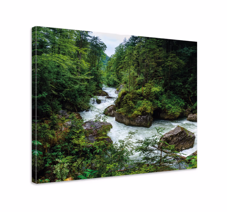 キャンバス 風景 穏やかな川の風景 - TENSTICKERS