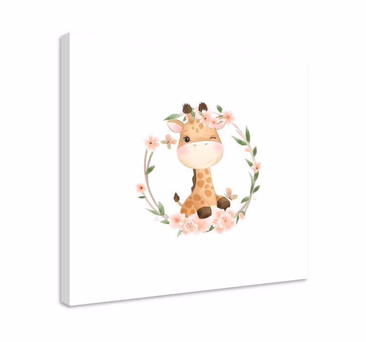 キャンバス 動物 愛らしいキリンデザイン - TENSTICKERS