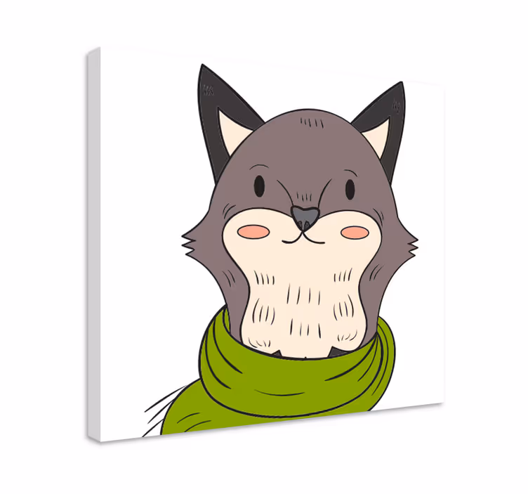 キャンバス 動物 友好的な動物キャラクター - TENSTICKERS