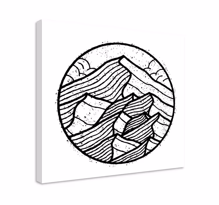 キャンバス 風景 抽象的な山脈 - TENSTICKERS