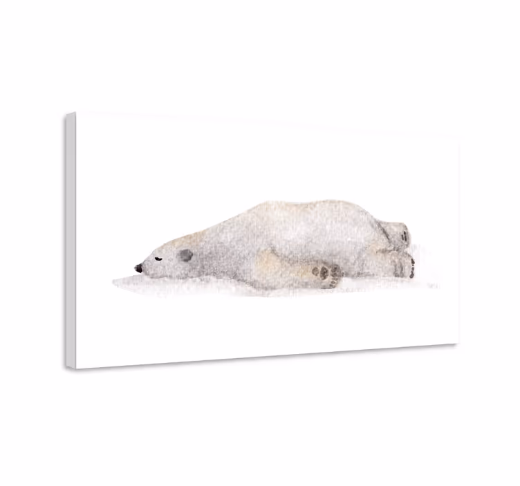 抽象的な眠っているクマの北欧アートのプリント - TENSTICKERS