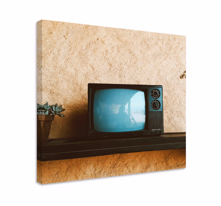 キャンバス ビンテージ レトロテレビディスプレイ - TENSTICKERS