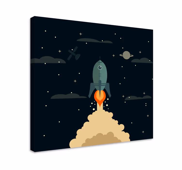 ビデオゲームキャンバスプリントロケット発射探検 - TENSTICKERS