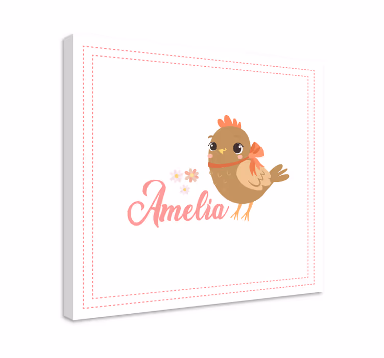 キャンバス 動物 かわいい鳥キャラクター - TENSTICKERS
