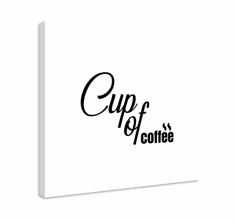 キャンバス 引用符 コーヒー一杯 - TENSTICKERS