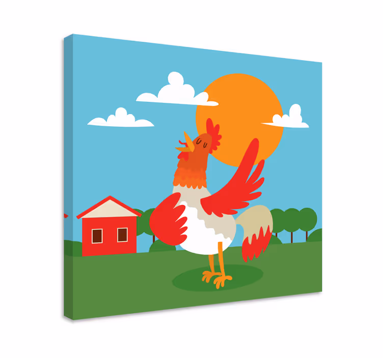 キャンバス 動物 鳥が日の出を祝う - TENSTICKERS