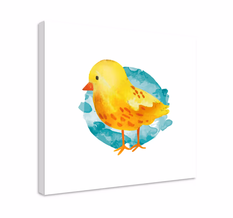 キャンバス 鳥 魅力的な黄色いひよこ - TENSTICKERS