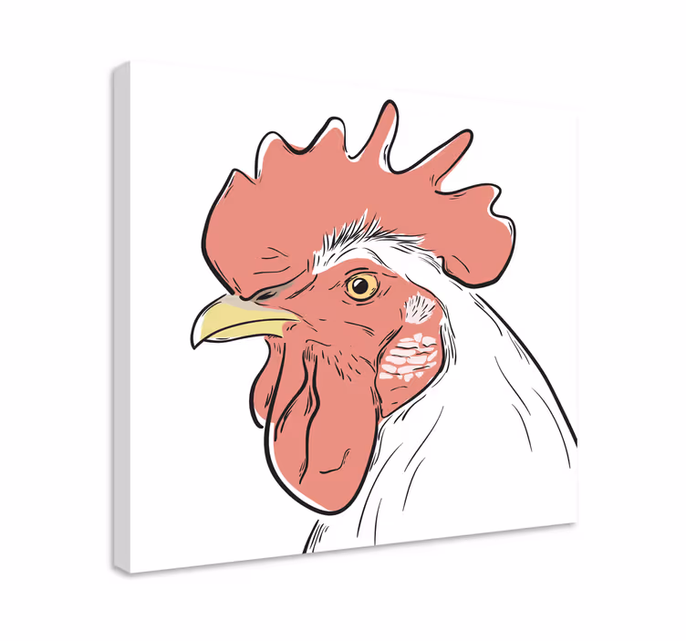 キャンバス 鳥 詳細な雄鶏のポートレート - TENSTICKERS