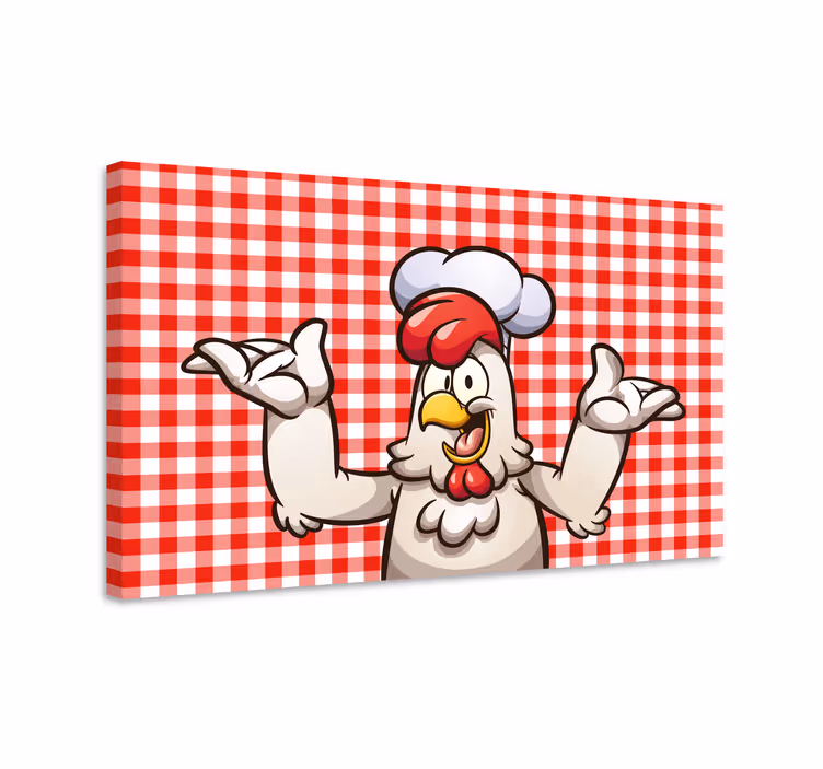 キャンバス 鳥 シェフキッチンキャラクター - TENSTICKERS