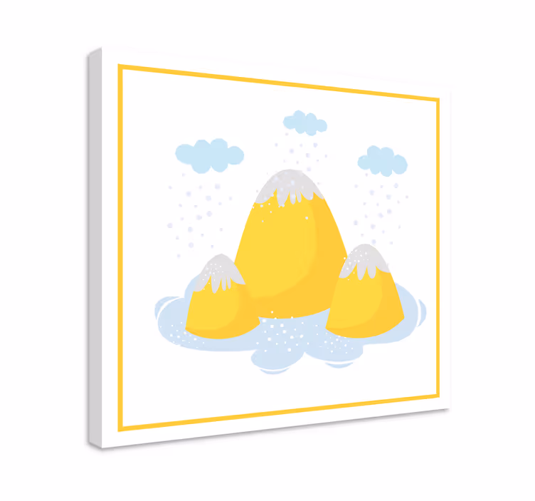 キャンバス 風景 黄色い山の峰 - TENSTICKERS