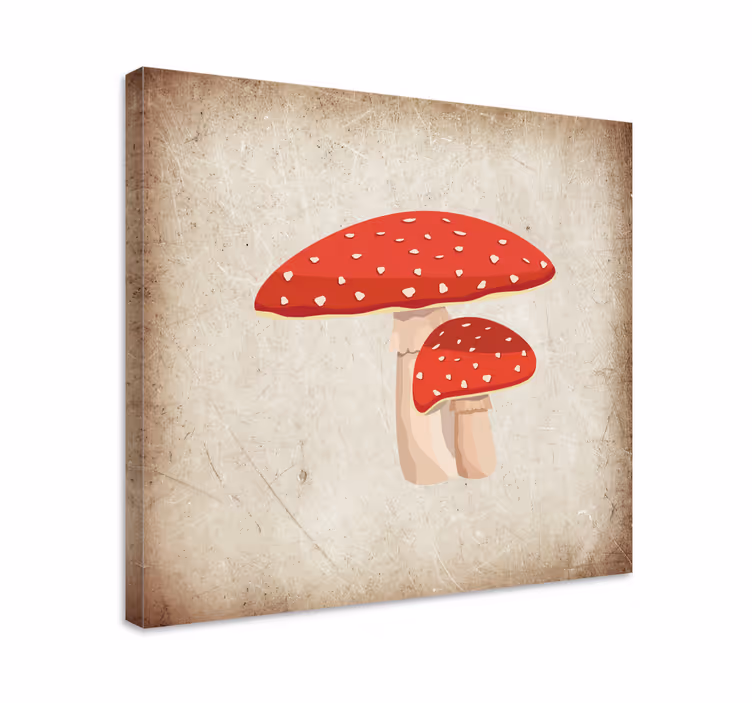 キャンバス 花や植物 マッシュルームクラスター - TENSTICKERS