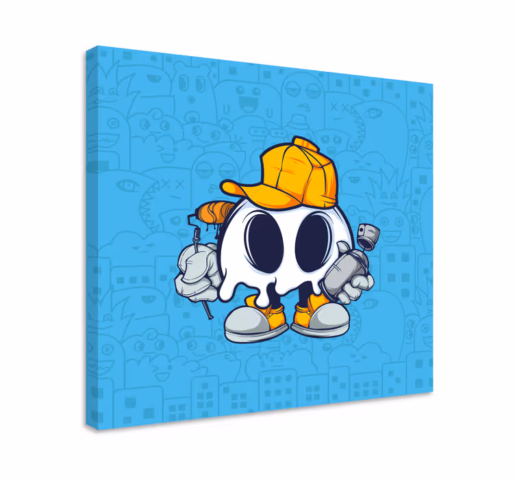 キャンバス 文字 かわいいゴーストアーティスト - TENSTICKERS