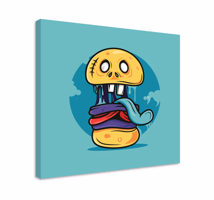 キャンバス 文字 遊び心満載の骸骨キャラクター - TENSTICKERS