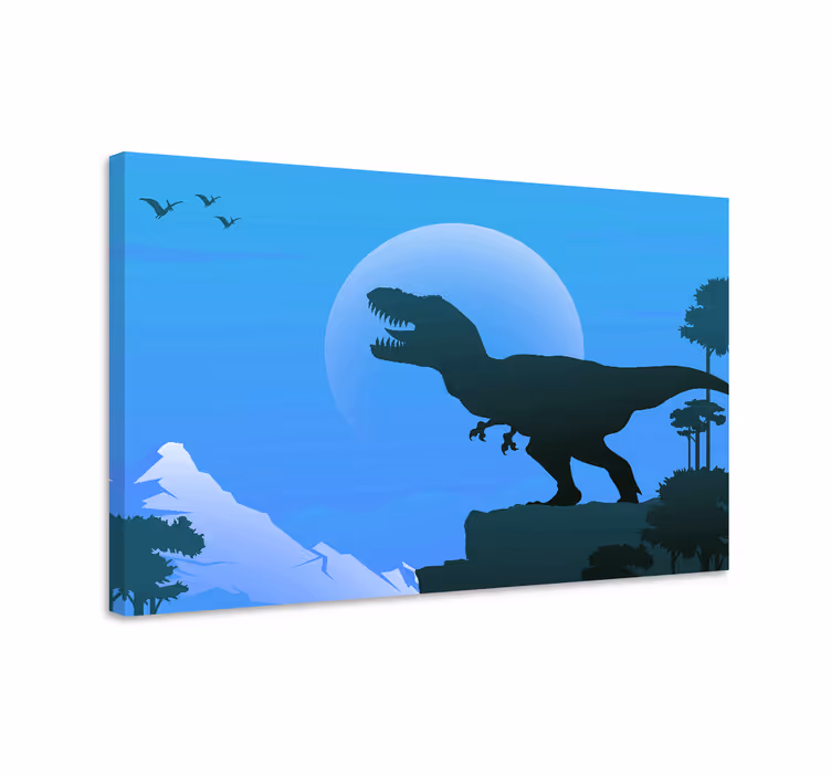 キャンバス 恐竜 t-rex シルエット - TENSTICKERS