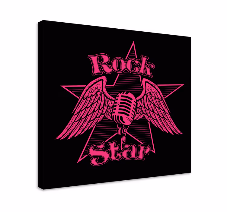 キャンバス 音楽 ロックスターの翼 - TENSTICKERS