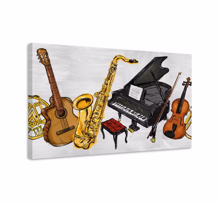 楽器のキャンバスを描く - TENSTICKERS