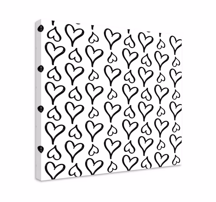 キャンバス 引用符 ハート模様デザイン - TENSTICKERS