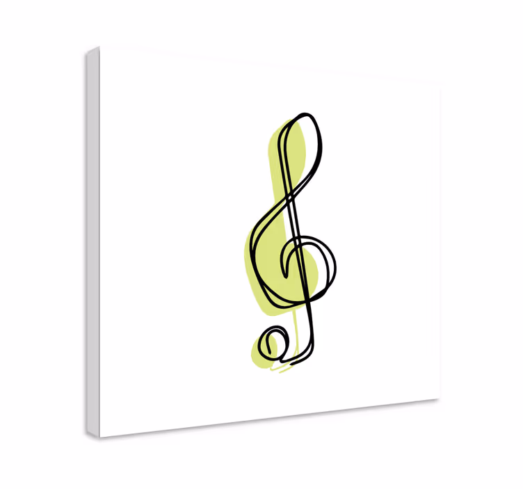 ミニマルな音符のデザイン音楽のキャンバスアート - TENSTICKERS
