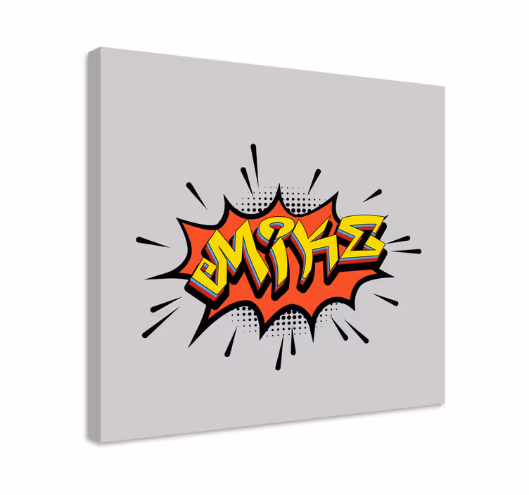 キャンバスabcと文字コミックレタリングスタイル - TENSTICKERS