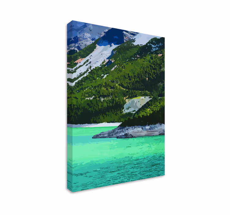 キャンバス 風景 穏やかな山の景色 - TENSTICKERS