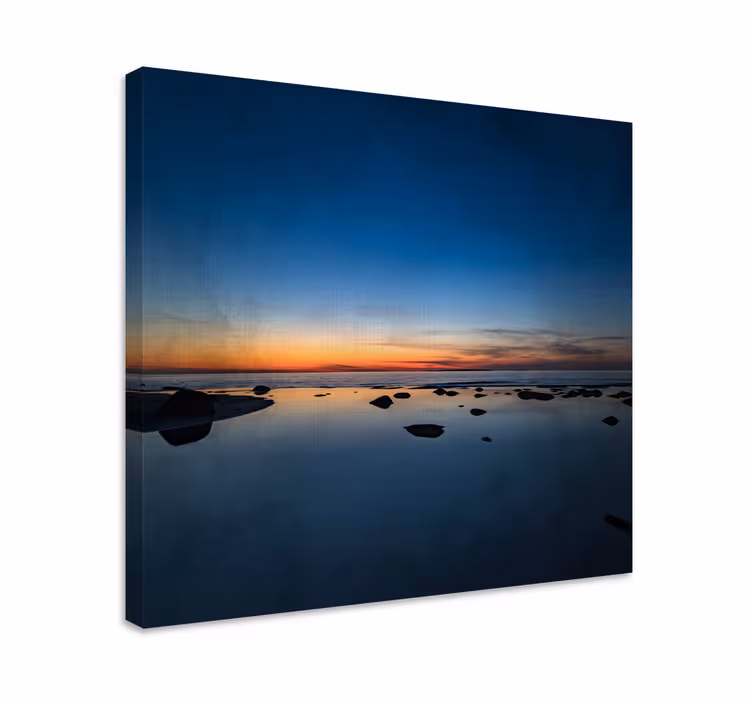 キャンバス 風景 穏やかな夕暮れの海 - TENSTICKERS