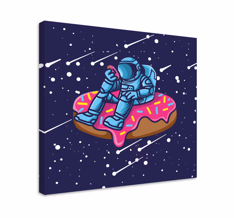 ビデオゲームキャンバスプリントドーナツの宇宙人 - TENSTICKERS