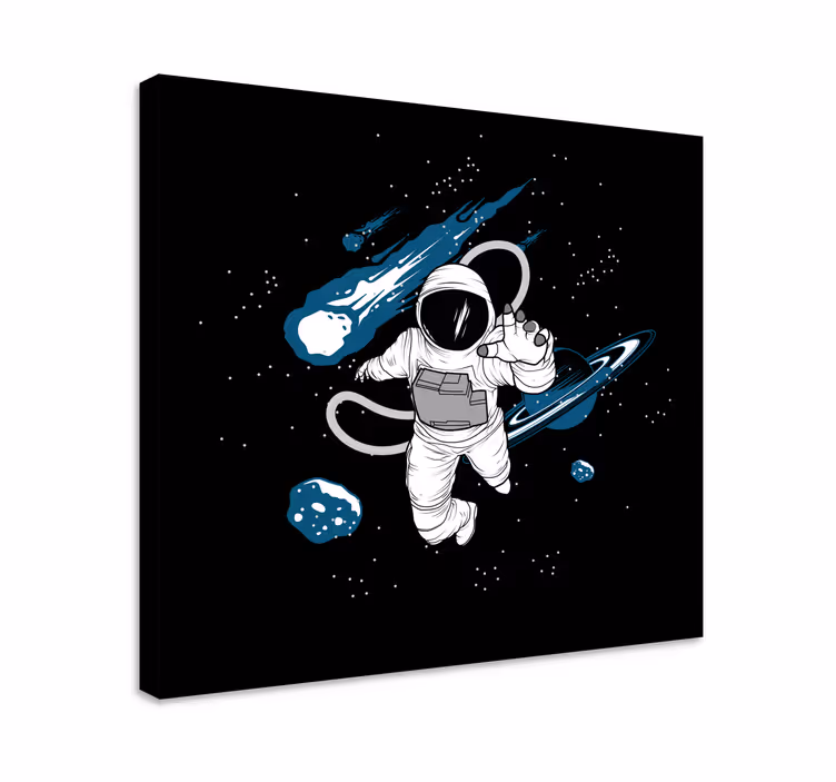 ビデオゲームキャンバスプリント宇宙の宇宙飛行士 - TENSTICKERS