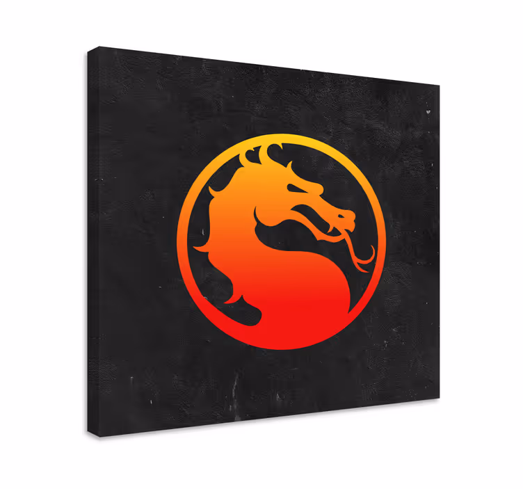 ビデオゲームキャンバスプリントモータルコンバットドラゴン - TENSTICKERS