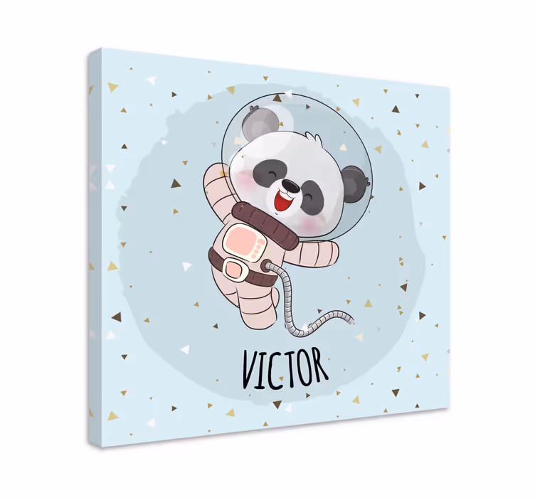 3d キャンバス 陽気な宇宙パンダ - TENSTICKERS