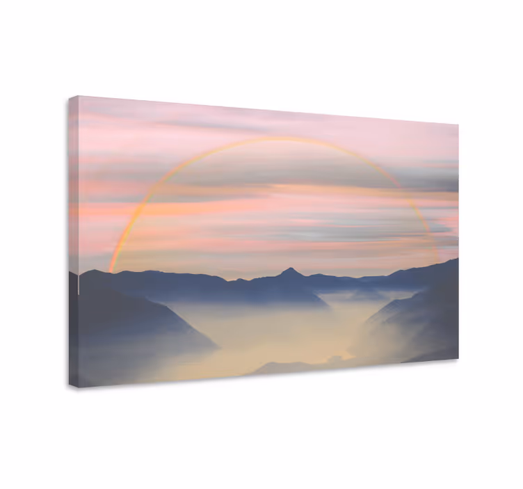 キャンバス 風景 山の霧の風景 - TENSTICKERS