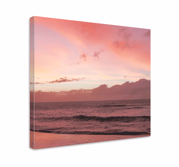 キャンバス 風景 穏やかな海の夕日 - TENSTICKERS