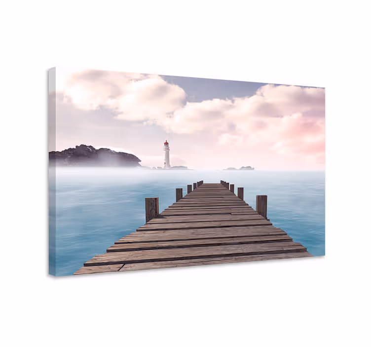 キャンバス 風景 穏やかな海岸の小道 - TENSTICKERS