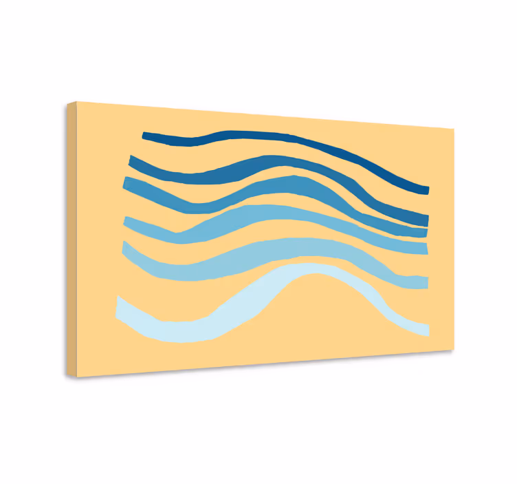 近代的な四角形流体波模様 - TENSTICKERS
