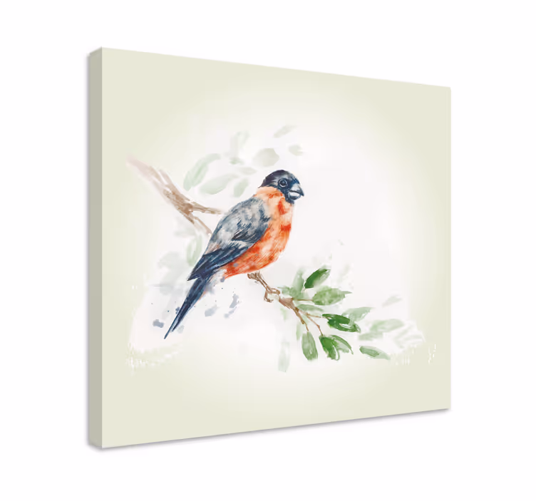 キャンバス 鳥 枝に止まる鳥 - TENSTICKERS