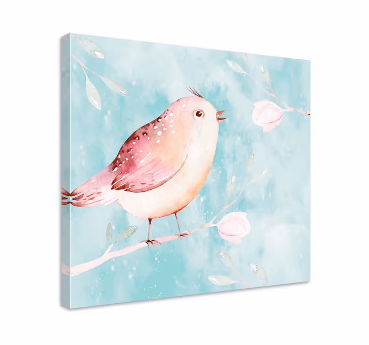 キャンバス 鳥 鳴く鳥 - TENSTICKERS