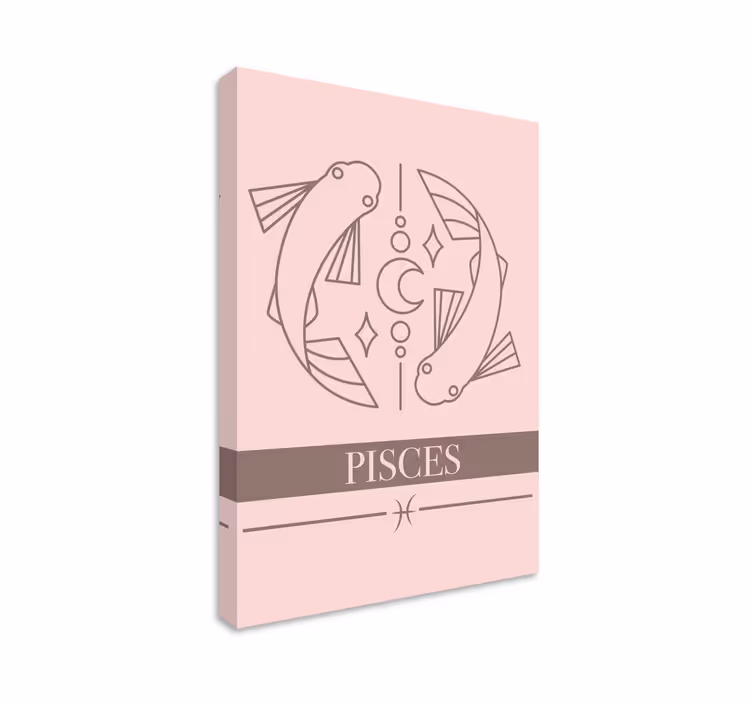 キャンバス 魚 占星術の魚座シンボル - TENSTICKERS