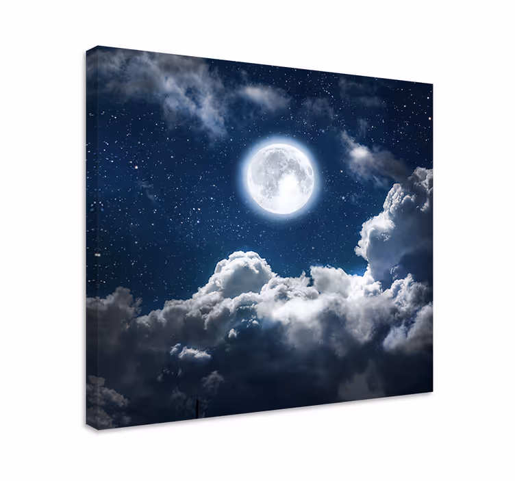 キャンバス 風景 月明かりの雲景 - TENSTICKERS
