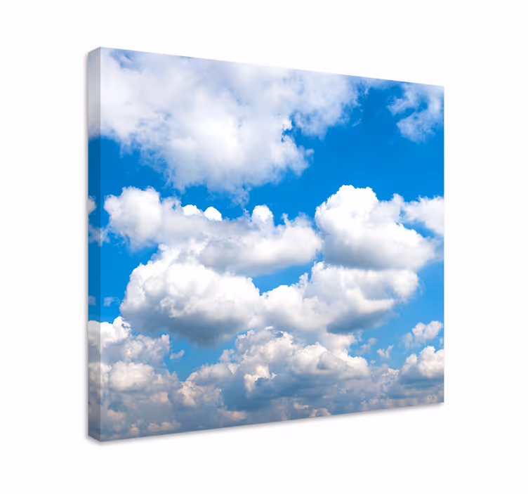 キャンバス 風景 ふわふわの白い雲 - TENSTICKERS