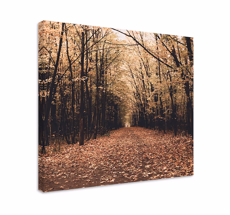 キャンバス 風景 秋の小道のシーン - TENSTICKERS
