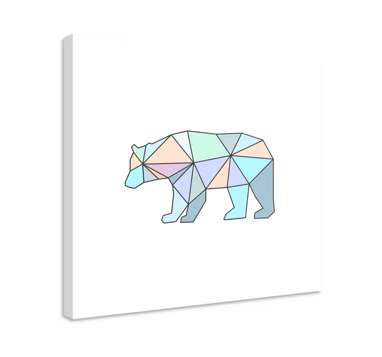 キャンバス 動物 幾何学的なクマのフィギュア - TENSTICKERS