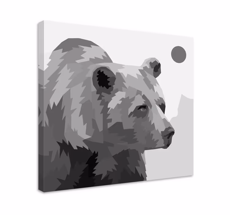 キャンバス 動物 威厳あるクマの肖像 - TENSTICKERS