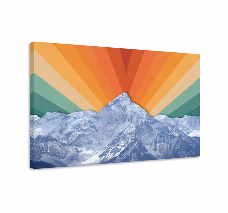 キャンバス 風景 壮大な山の朝焼け - TENSTICKERS