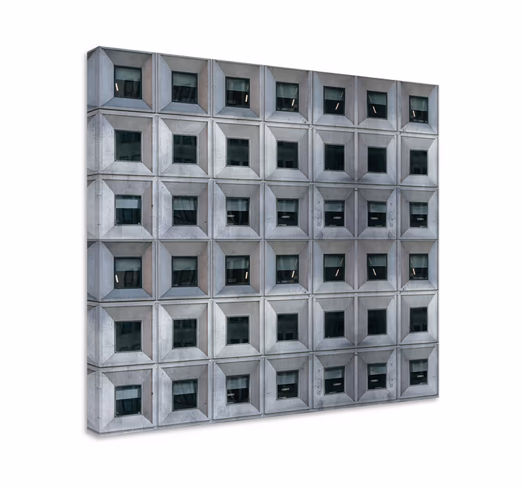 ブルータリスト建築の3dキャンバスプリント - TENSTICKERS