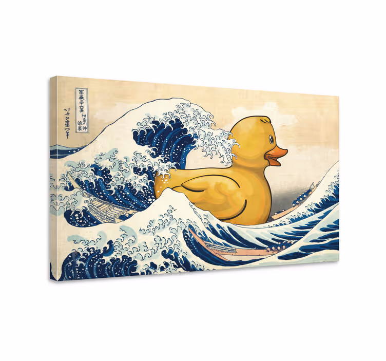 神奈川ラバーダックキャンバスアートプリント - TENSTICKERS