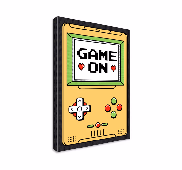 ビデオゲームキャンバスプリント ゲームオンコンソールです。 - TENSTICKERS