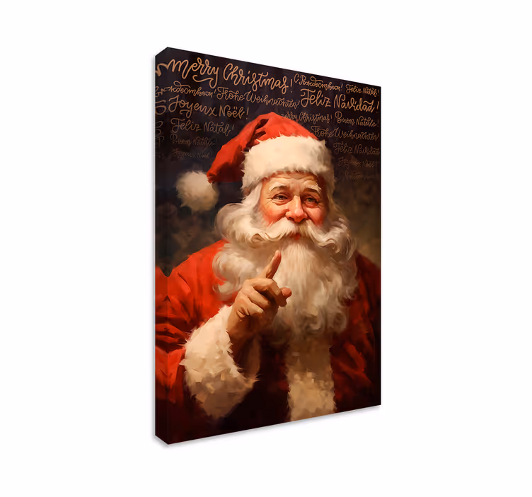 キャンバス クリスマス サンタクロースの肖像画 - TENSTICKERS